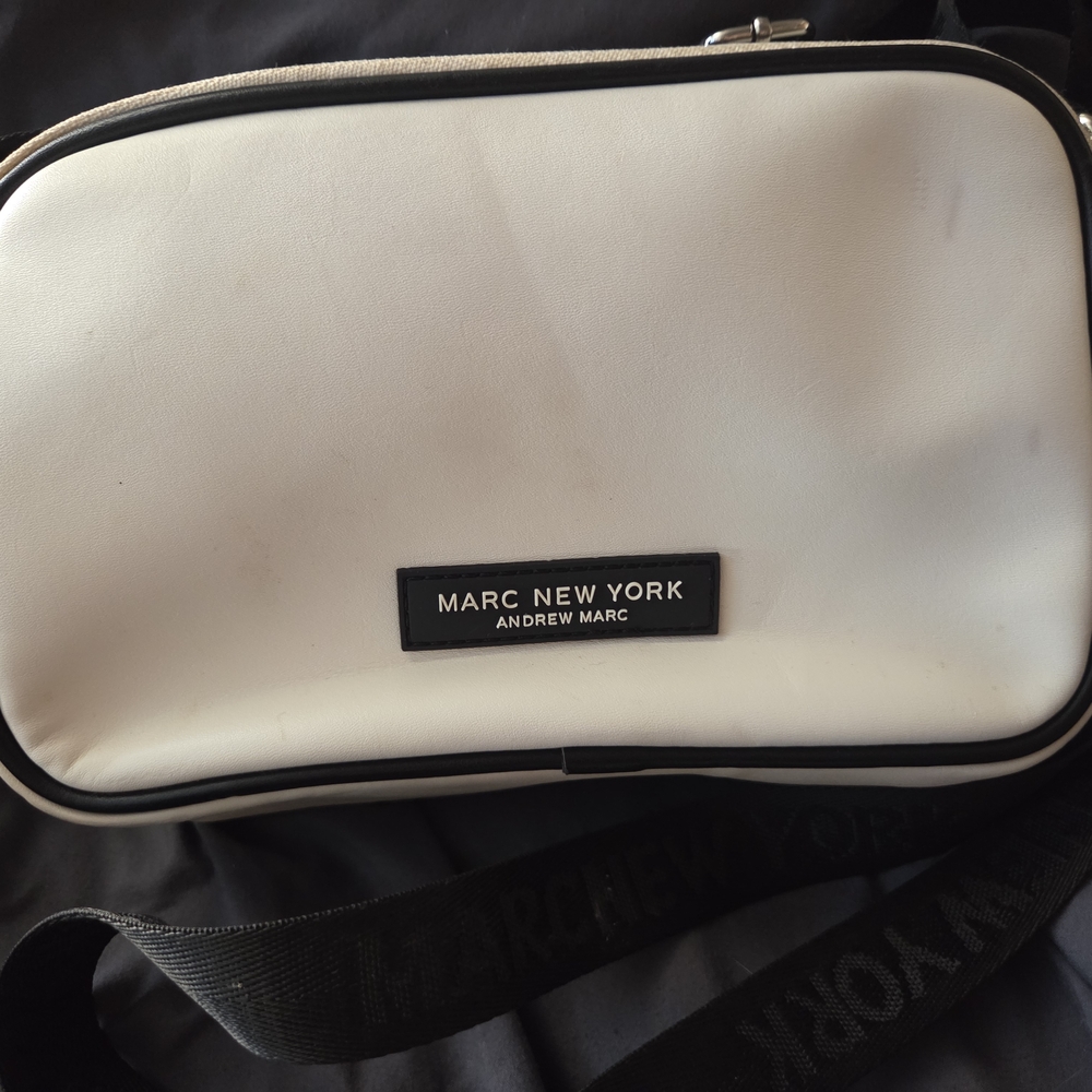 Marc New York White Shoulder Bag Has Fsdee Pen Stains On It